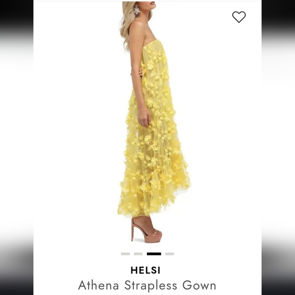 Helsi Athene Yellow Strapless Floral Dress - Picture 4 of 13